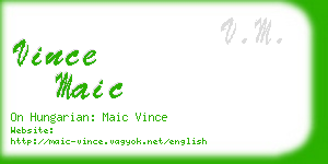 vince maic business card